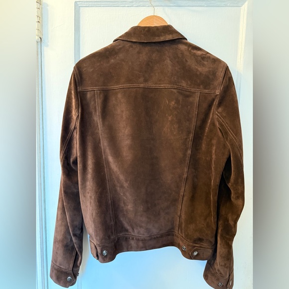 Todd Snyder - Dylan Suede Trucker Jacket - Dark Chocolate Brown - size small - Picture 4 of 10